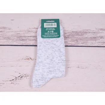 Pánské ponožky české zdravotní ponožky Props světlý melír bříza nesvíravé s volným lemem velikosti ponožek: 24 ( EUR vel. 37)