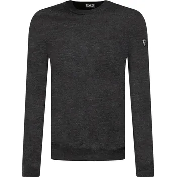 Pánský svetr EA7 Vlněný svetr | Barva:grafitově šedý | Velikost:M