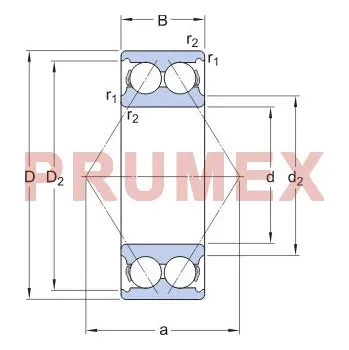 ZKL 3309 NEW FORCE kuličkové ložisko s kosoúhlým stykem