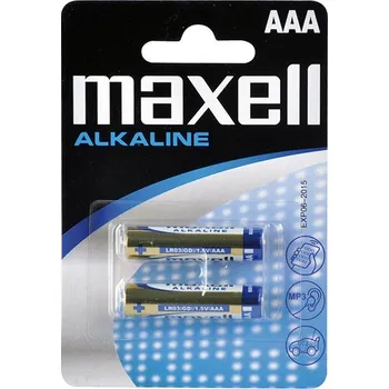 Článková baterie <PRODUCT>Maxell Baterie alkalická, LR-3, AAA, 1.5V, blistr, 2-pack<PRODUCT>