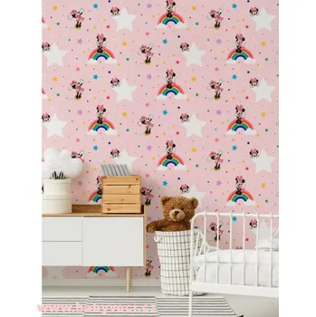 Dekorace do dětského pokoje Tapeta do dětského pokojíčku minnie duha > varianta minnie duha