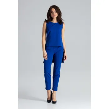 Dámský set halenka s kalhoty K484 LENITIF Barva: Modrá, Velikost: M