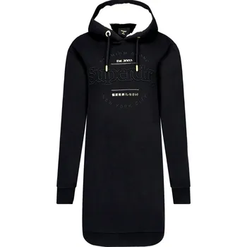 Dámské šaty Superdry Šaty ESTABLISHED | Barva:černý | Velikost:XS
