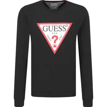 Pánská mikina GUESS JEANS Mikina vin | Barva:černý | Velikost:XXL