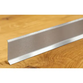 Stavební profil Soklová lišta nerezová 40 a 60 mm / d. 2,5m Výška: 60 mm 2605-N01-250