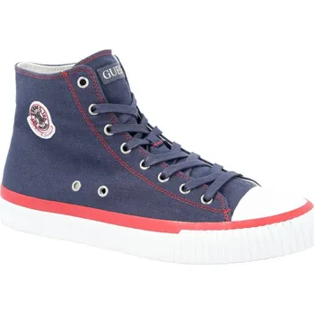 Pánské pantofle Guess Plátěné tenisky MALIBU HI | Barva:tmavě modrá | Velikost:41
