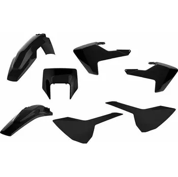 POLISPORT kompletní plasty HUSQVARNA TE/FE 17-19, barva černá s krytem světla předního HUSQVARNA TE 310 4T rok 17-18