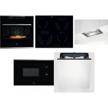 Set domácích spotřebičů ELECTROLUX KOBCS31X + ELECTROLUX EHF6343FOK + ELECTROLUX LFG716X + ELECTROLUX LMS2203EMX + ELECTROLUX EES48200L