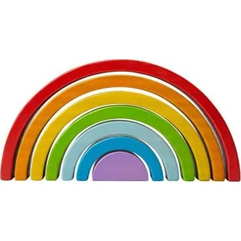 Dřevěná hračka Bigjigs Toys dřevěná skládací duha - Malá