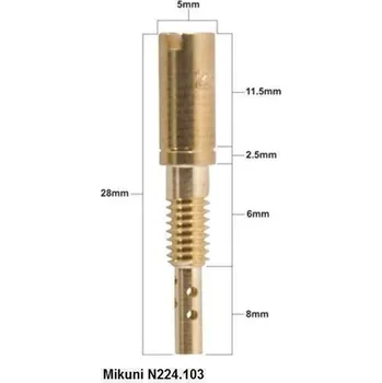 Karburátor PROX volnoběžná tryska MIKUNI TYP N224.103 průměr #40 (1 ks)