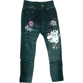 Dívčí zateplené legíny bambusové 802/3 černá koník 98/104