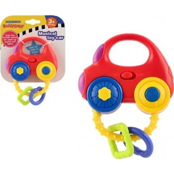 Teddies Chrastítko auto plastové 10x11cm se zvukem a světlem 3 m+