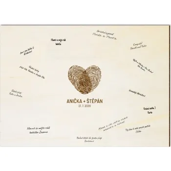 Svatební dekorace Svatební strom s otisky - 40x50 cm + doprava zdarma