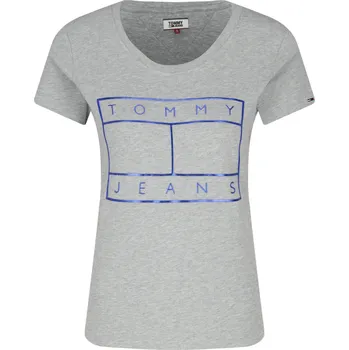 Tommy Jeans Tričko Metallic Flag | Barva:šedý | Velikost:XS