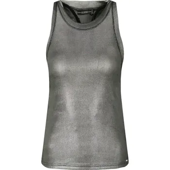 Dámské tričko GUESS JEANS Top FLORINDA | Barva:stříbrná | Velikost:XS