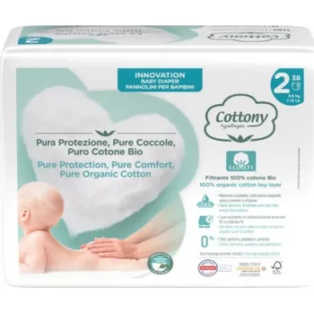 jednorázová plena Cottony Pleny z biobavlny 3-6 kg 38 ks