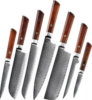 Kuchyňský nůž Izmael Iwaki 20165 7 ks hnědé