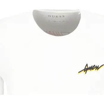 GUESS JEANS Tričko remote | Barva:bílý | Velikost:XXL
