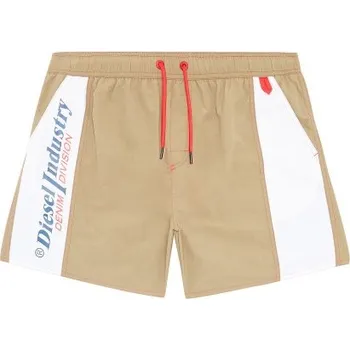 Pánské plavky Pánská koupací kraťasy 00SXLI 0PCAI E6489 khaki/bílá - Diesel khaki XL