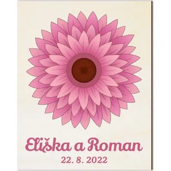 Svatební dekorace Dřevěný svatební strom gerbera + doprava zdarma