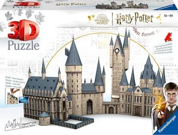 3D puzzle Ravensburger Harry Potter: Bradavický hrad ,Velká síň a Astronomická věž 1080 dílků