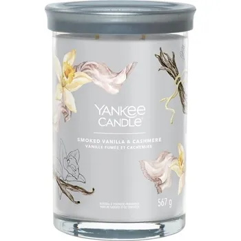 Svíčka Yankee Candle Signature 2 a 5 knotů/Smoked Vanilla & Cashmere YC Signature tumbler svelký 2 knoty: Tumbler 2k. 568gr./60-100h.