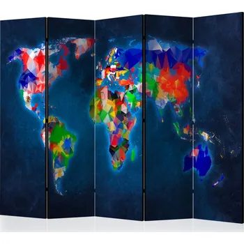 Paraván Paraván Colorful map Dekorhome