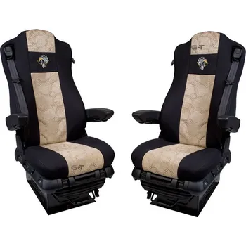 Potah sedadla Autopotahy textilní pro MERCEDES MP IV/V, od 2011 do 2021 černo-béžová barva (č. 121)