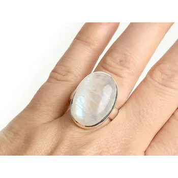 Prsten Prsten měsíční kámen ovál vel. 60 Ag 925/1000 10,8g
