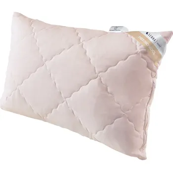Polštář Inter-Widex luxusní prošívaný polštář s ovčí vlnou Merino 50x60 růžová