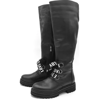 Dámské kozačky Kožené dámské kozačky 45C379 ARTIKER černé Barva: černá, Velikost: 36