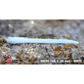 Umělá nástraha MICRO TAIL XS - 35 mm REDBASS - WHITE