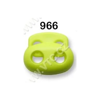 Brzdička dvoušňůrová - žlutá neon 966, 17 x 15 mm