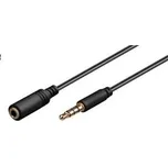 PREMIUMCORD Kabel Jack 3,5mm 4 pinový M/F 1m pro Apple iPhone, iPad, iPod