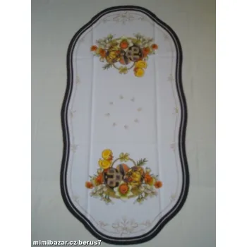 ubrus ubrus kuře fialový lem 90 x 40