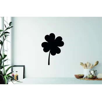 Samolepící dekorace Lepy.cz Samolepka na zeď Čtyřlístek Velikost (šířka x výška): 60x82cm, Barevná varianta: Tmavě modrá