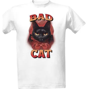 Tričko s potiskem Bad Cat pánské