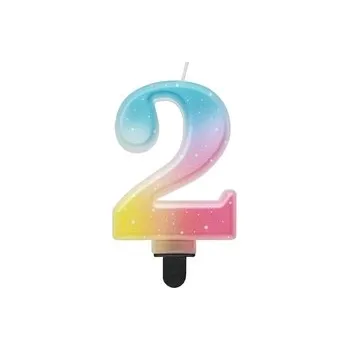 Dortová svíčka Dortová svíčka OMBRÉ - Číslice 2