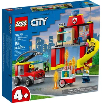 Stavebnice LEGO LEGO City 60375 Hasičská stanice a auto hasičů