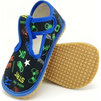 Chlapecké bačkory Barefoot bačkůrky BEDA Play BF 060010/W Velikost: 26