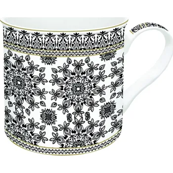 Easy Life, Itálie Easy Life - Porcelánový hrnek Geometric White - 300 ml Barva: jako na obrázku