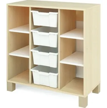 Zahradní úložný box Skříň s policemi a boxy bílá FRESH (modul 8)