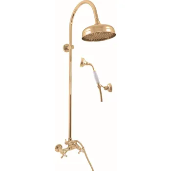 Sprchový set Sprchový systém RAV SLEZÁK Morava s kohoutkovou baterií zlatá MK181.5/3Z