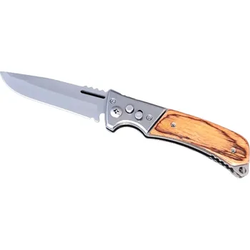 Vystřelovací nůž s dřevěnou rukojetí, 20 cm