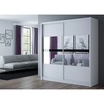 Komoda Šatní skříň BOGOTA 203 bílá/bílá