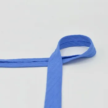 Šikmý proužek mušelínový, zažehlený, modrý 044, 20mm