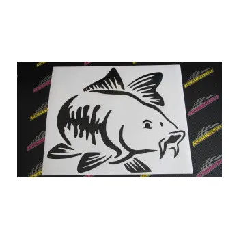 Polep vozidla SAMOLEPKA Kapr 001 pravá (10 - červená) NA AUTO, NÁLEPKA, FÓLIE, POLEP, TUNING, VLASTNÍ TEXT, TISK, AUTOSAMOLEPKY.cz, POLEPY, OBRÁZEK, LOGO, SAMOLEPKY