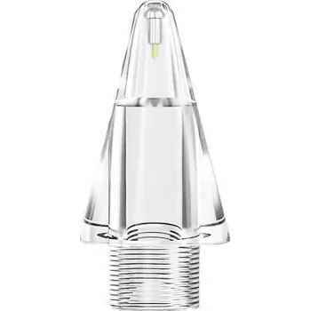 Transparentní náhradní hrot se stříbrnou špičkou pro Apple Pencil 1 / 2 - styl 5.0 - čirý