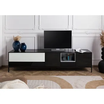 Televizní stolek Televizní stolek CHICAGO Mango 240x45x55 tmavě šedý, olejovaný