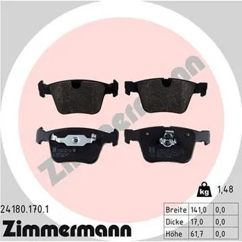 Brzdová destička Sada brzdových destiček, kotoučová brzda ZIMMERMANN 24180.170.1